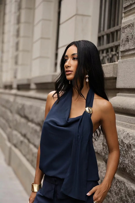 Navy Elegant Two Piece Set