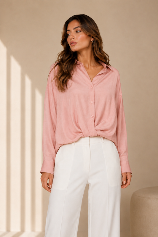 Pink Button-Down Shirt